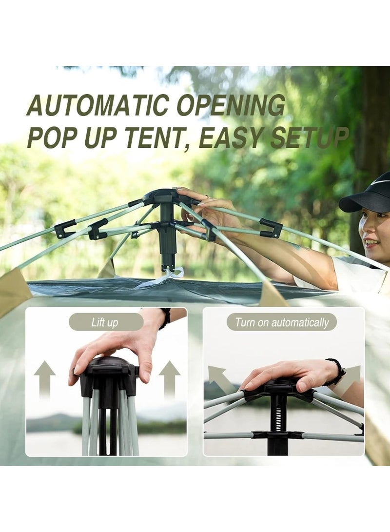 DubaiGallery Pop-up tent for 3 to 4 people - quick to set up - waterproof - lightweight - camping - climbing - fishing - survival - festivals - Image 4