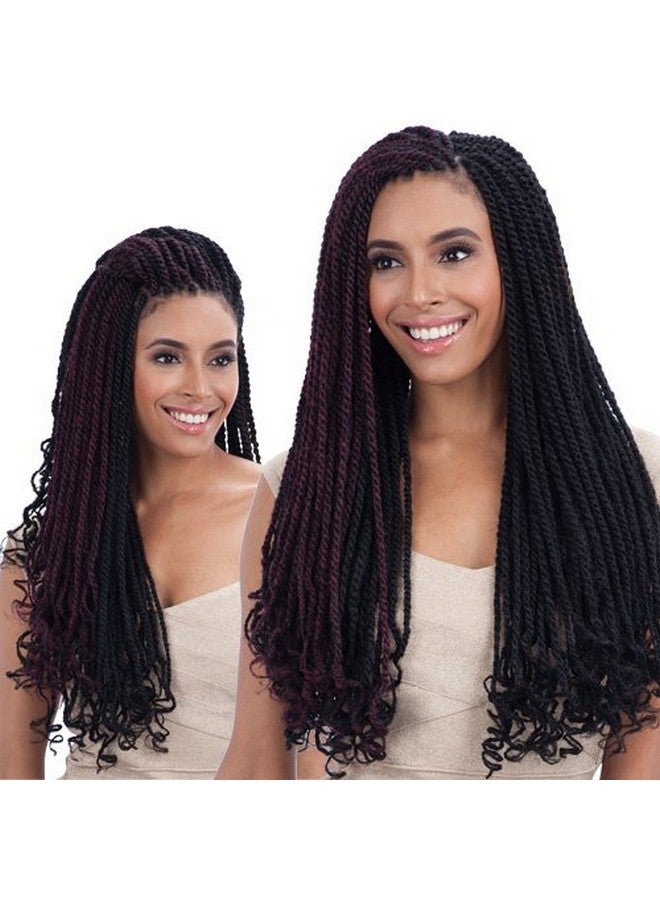 FreeTress Braids FreeTress Equal Synthetic Hair Braids Double Strand Style Cuban Twist Braid 24" (6-Pack, 1B) - Image 4