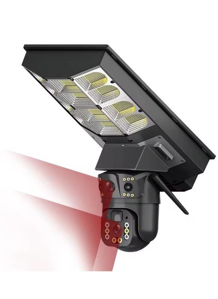 ELTRAZONE 8MP Dual Lens Solar Streetlight Security Camera with 4G Connectivity – High-Definition 3MP Video Surveillance, Advanced Motion Detection, Night Vision, Two-Way Voice Intercom, IP65 Waterproof Outdoor Security Light with App Remote Control – Perfect for Parking Lots, Streets, Entrances, and Outdoor Areas - Image 2