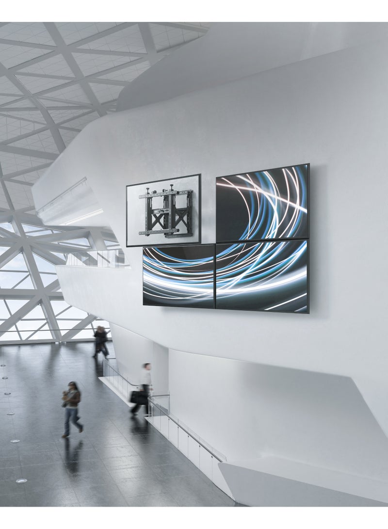 Skill Tech Skilltech SVW06 46T Pop-Out Video Wall Mount | Fits 45–75" Screens | Heavy-Duty 70kg Support | VESA 600×400 | 4-Way Micro Adjustment | UL Certified | Fine Texture Black - Image 5