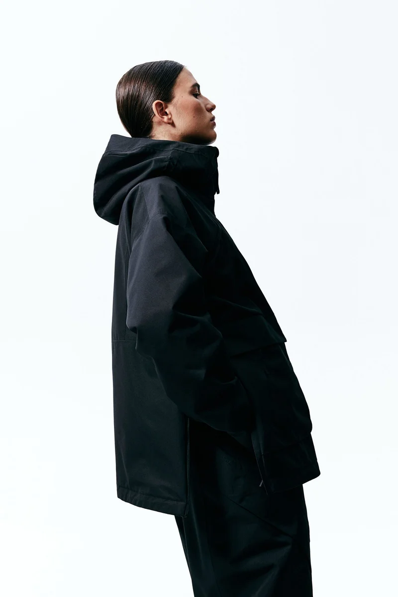 H&M Padded Ski Popover Jacket In Stormmove