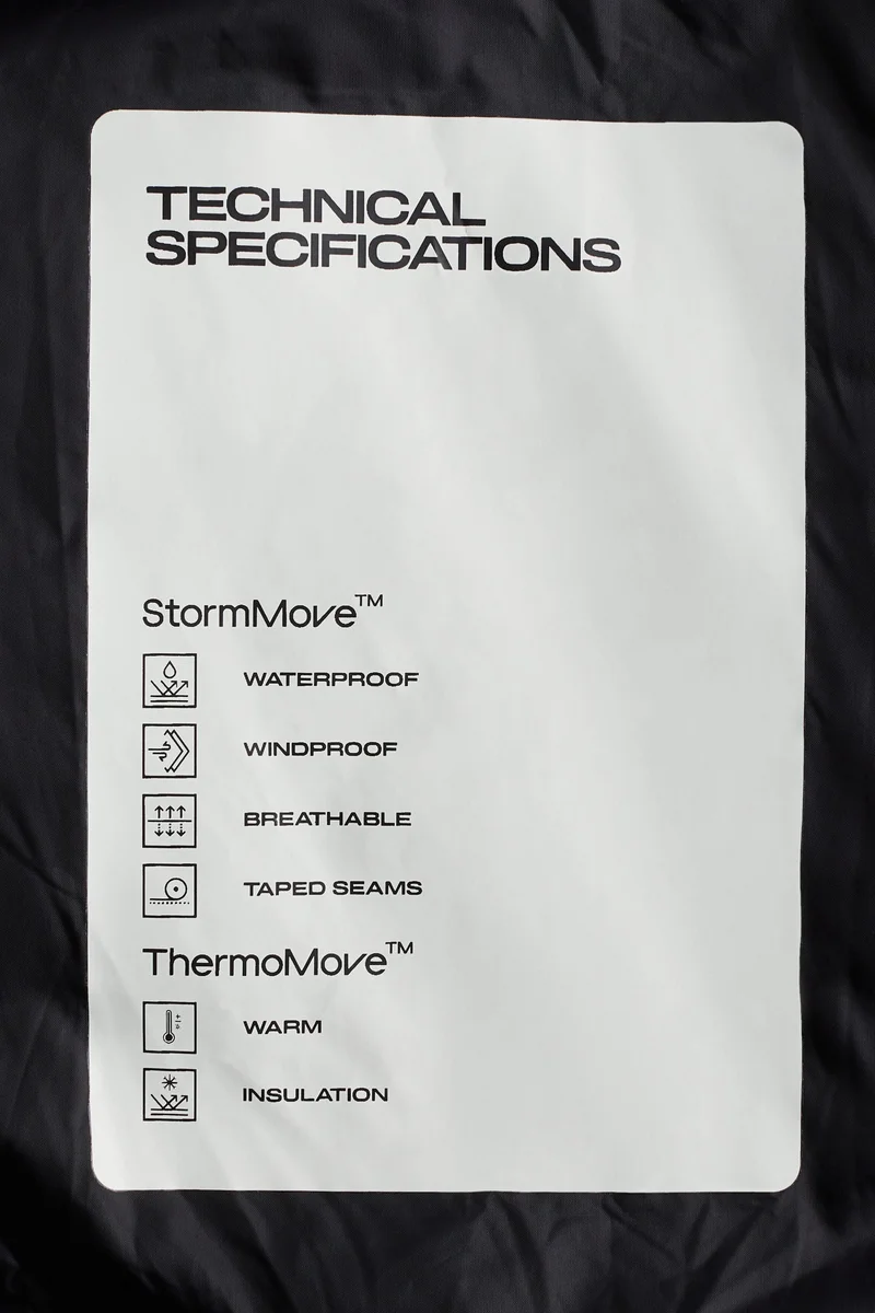 اتش اند ام Padded Ski Popover Jacket In Stormmove