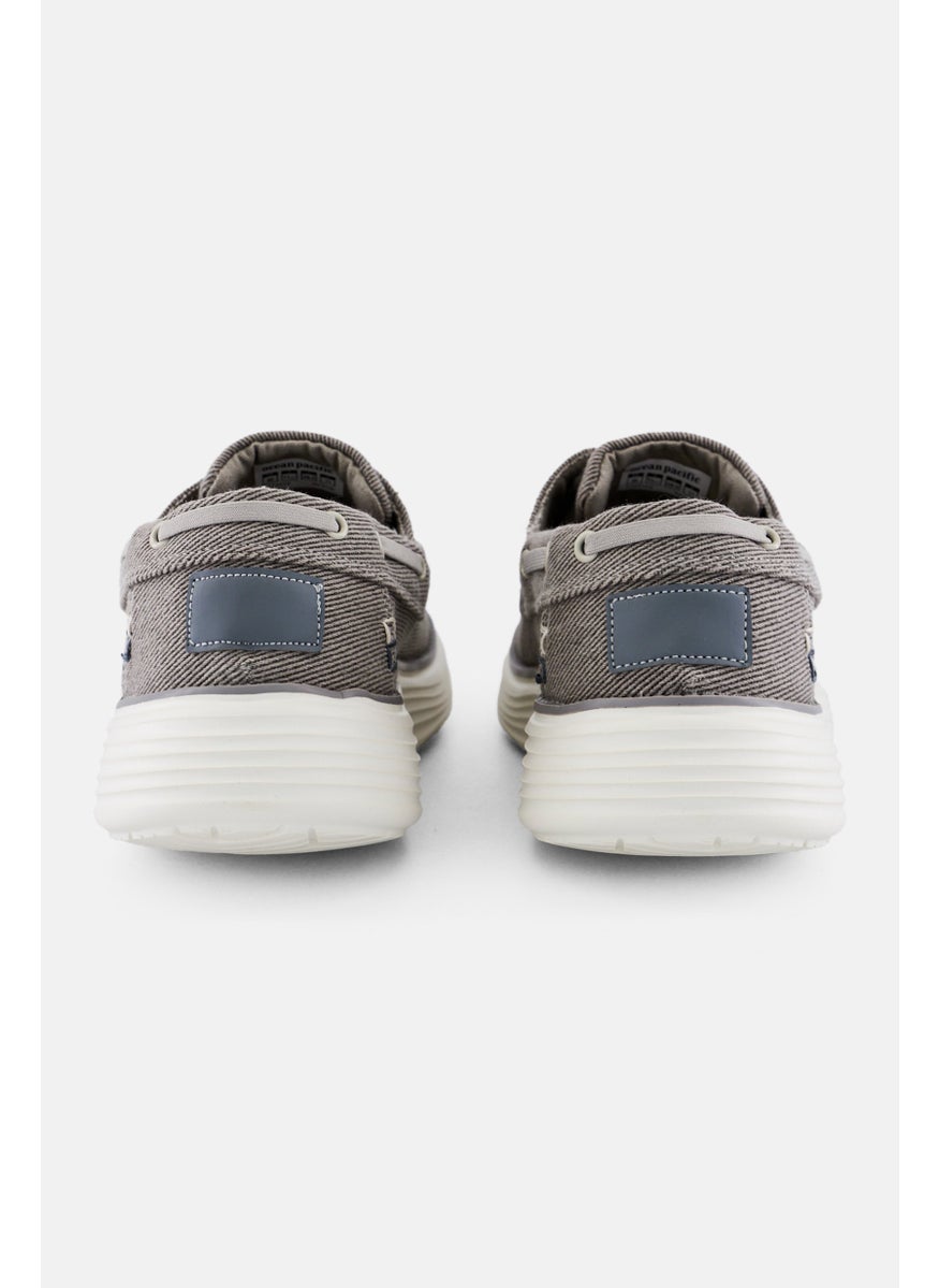 Ocean Pacific Men Lace Up Casual Shoes, Light Grey  - Image 2