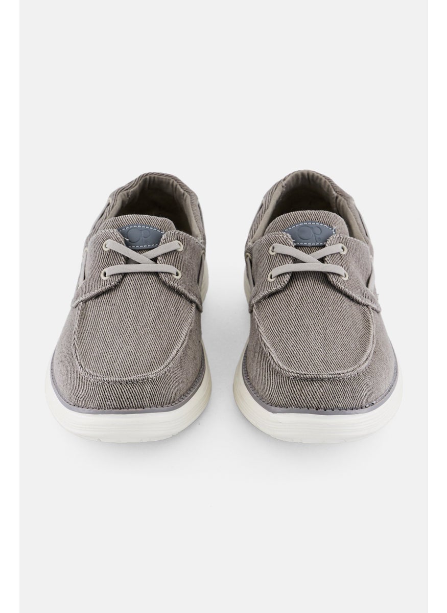 Ocean Pacific Men Lace Up Casual Shoes, Light Grey  - Image 4