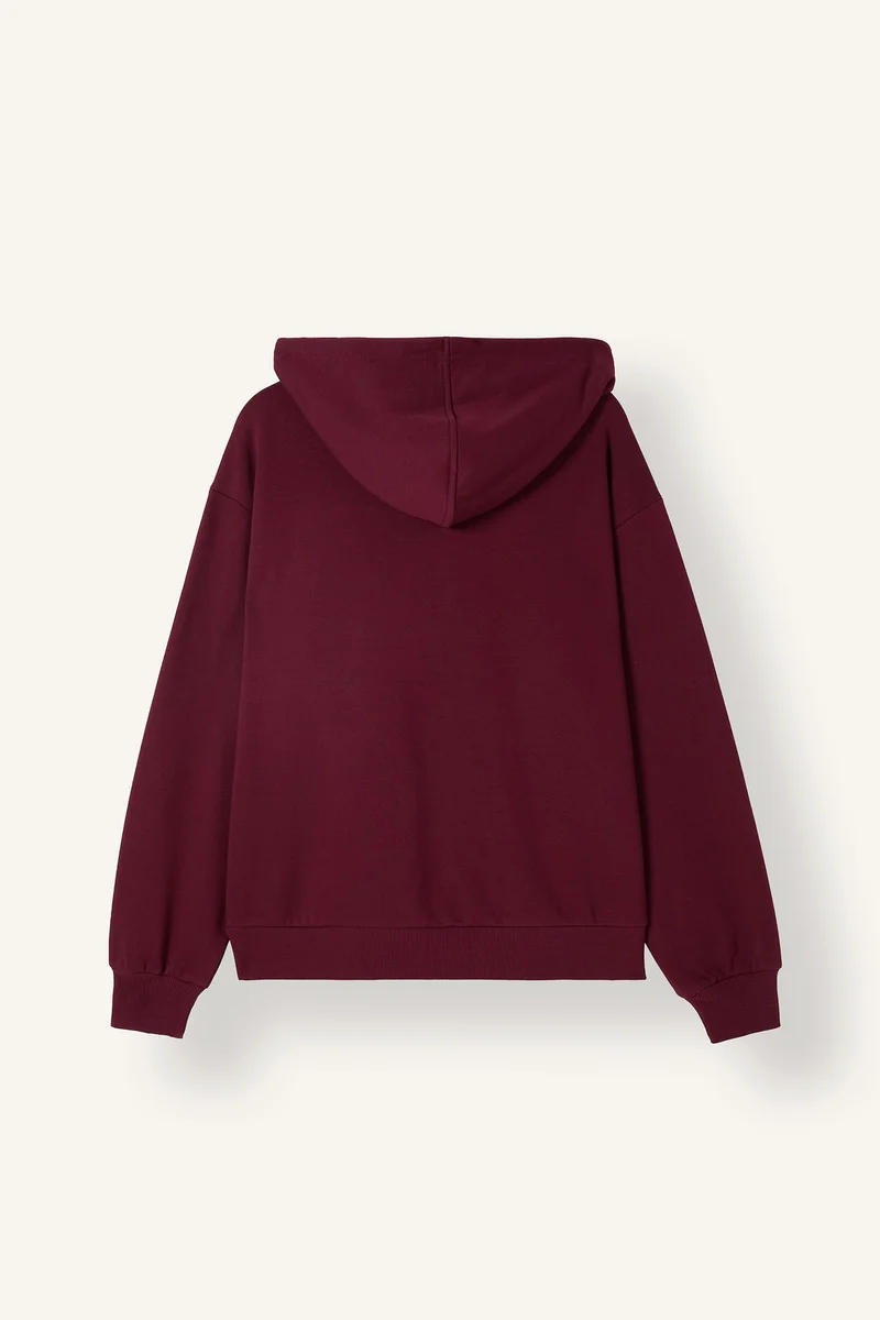 Defacto  Relax Fit Hooded Basic Thick Sweatshirt Fabric Cardigan  | Best Price UAE