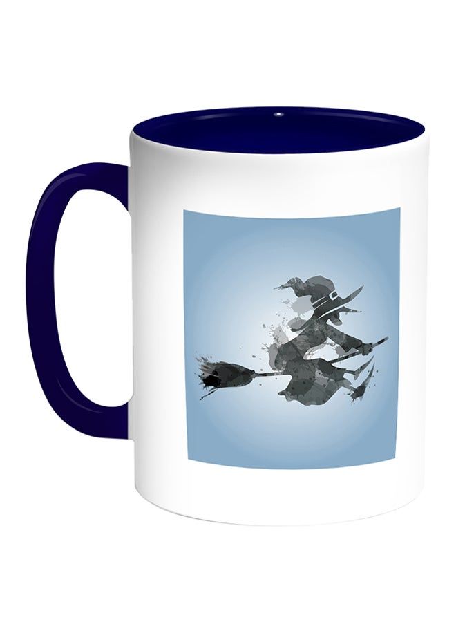 RKN Witch Printed Coffee Mug White/Blue 11ounce - Image 1