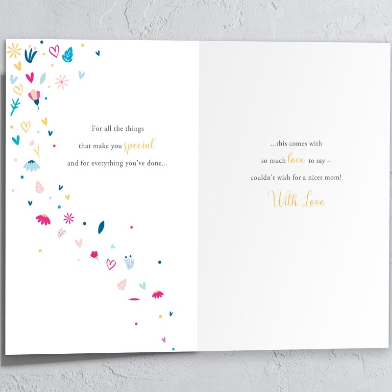 HEJOYN Mom Birthday Card, Birthday Card Gift for Mom from Son Daughter Kid, Mother Bday Cards from Kids - Image 2
