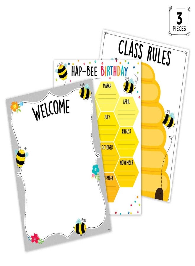 Creative Teaching Press CTP Busy Bees Classroom Essentials 3-Chart Pack for Classroom (Creative Teaching Press 10824) - Image 2