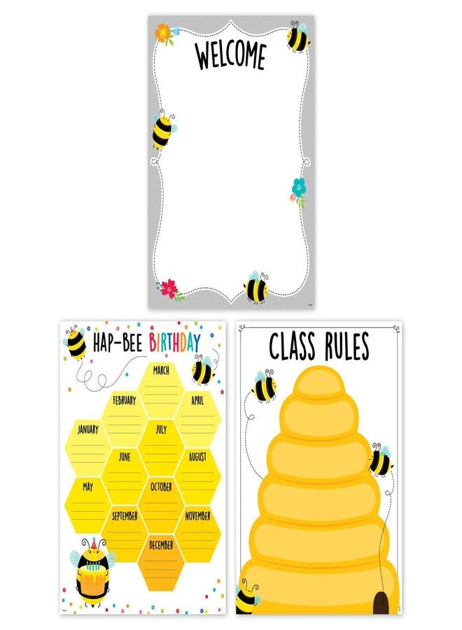 Creative Teaching Press CTP Busy Bees Classroom Essentials 3-Chart Pack for Classroom (Creative Teaching Press 10824) - Image 1