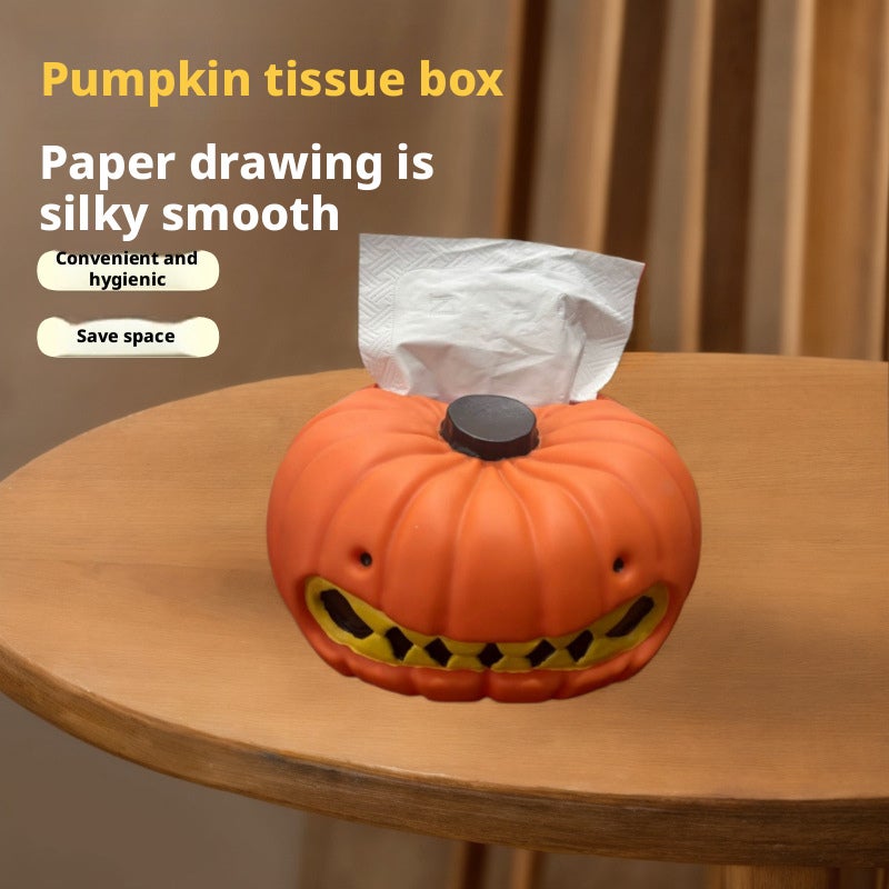 Creative Pumpkin Tissue Box Holder Decorative Ornament - Image 1