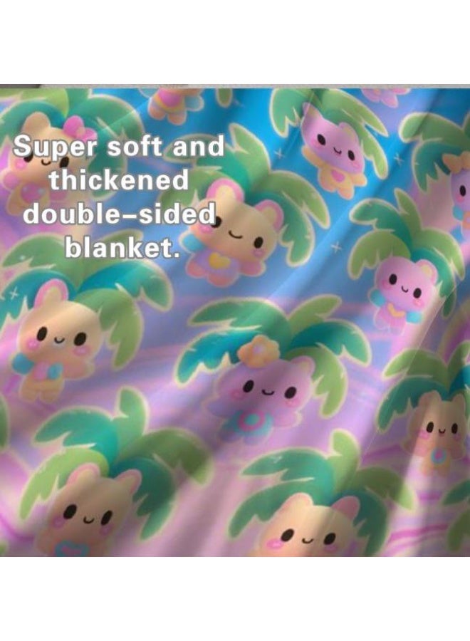 عام بطانية رقيقة من الفانيلا الكرتونية للأطفال والرضع (دافئة ومريحة، ومناسبة للنوم والألعاب) 70 سم * 100 سم - Image 1