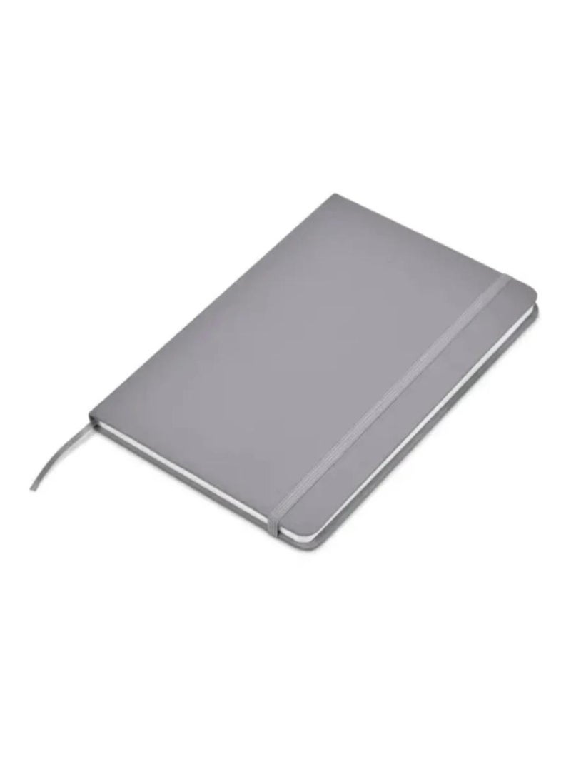 A5 Hard Cover Compact Ruled Notebook, 200 Pages Grey - Image 1