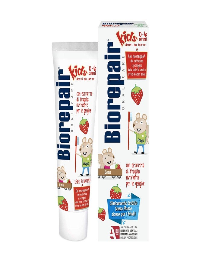 Biorepair Dentifricio Kids 0-6 anni, Dentifricio per Bambini Senza Fluoro Gusto Frutta, Anticarie, per Gengive Sane, 3 Pezzi - Image 3