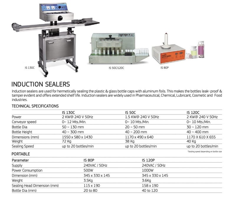Sepack Sepack Induction Sealer Portable ElectroMegnetic Induction Cup Vat Bottle Sealing Machine IS80P  - Image 3