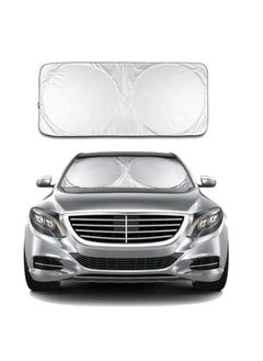 RYN Car Windshield Sun Shade, Foldable Reflector Sunshade Offers Ultimate Protection for Car Interior, Cool Reflective Sun Blocker, UV Rays and Heat Sun Visor Protector, Medium (79*150cm)  - Image 1