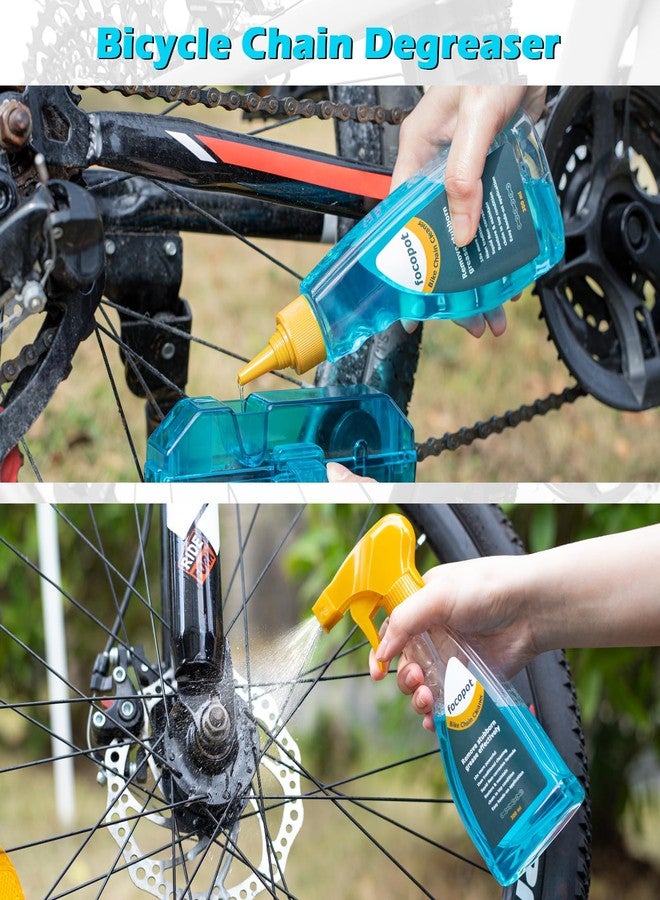 focopot Bike Cleaning Kit with Bike Chain Cleaner,Bicycle Cleaner,Scrubber,Oil Lubricant,Cleaning Brush Tool,Perfect Bike Cleaner Kit to Clean,Protect and Lube Mountain/Road/MT/E Bike - Image 4