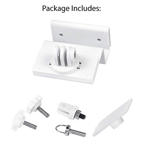 Wasserstein Gutter Mount for Solar Panel Compatible with Ring, Arlo, Blink, Reolink Cams (1 Pack, White) (Not Compatible with Ring Super Solar Panel) - Image 5