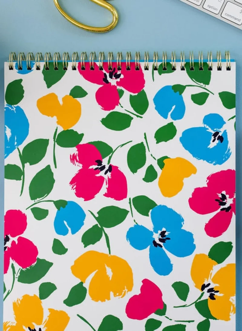 كيت سبيد نيويورك Painterly Bouquet Large Top Spiral Notebook