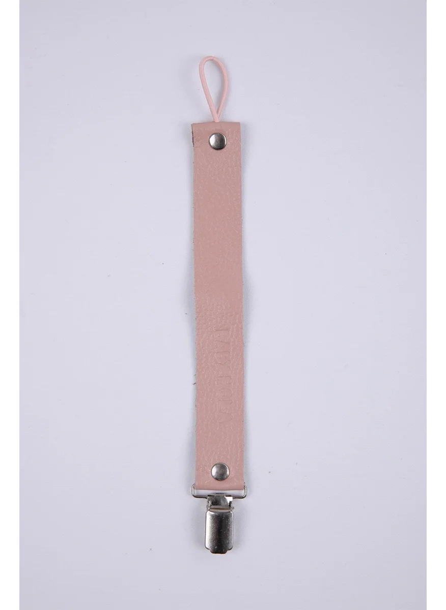 Baby Hola Babyhola Pacifier Strap with Protected Metal Clip 100% Genuine Leather Specially Packaged Gift 1072-1