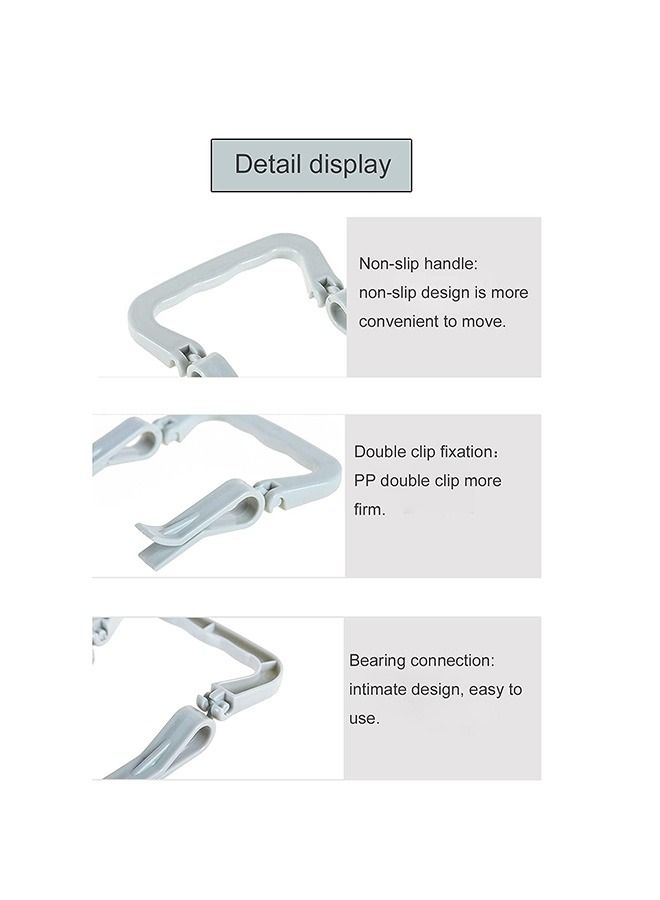 6 Pcs Garbage Bin Clip Clasp with Handle, Plastic Anti Slip Fixation Clip Holder, Trash Bag Clip Garbage Bin Clamp (Beige+Green+Pink) - Image 3