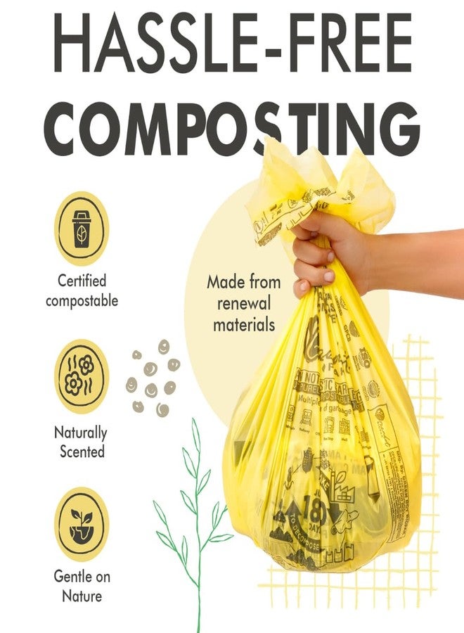 GREENDOT BIOPAK Garbage Bags For Dustbins, Small Size 45 Bags(3 Rolls), 17x19 Inches, Biodegradable & Compostable Within 180 Days, Eco-Friendly Trash Bags For Wet & Dry Waste, Leak Proof &Thick - Image 4