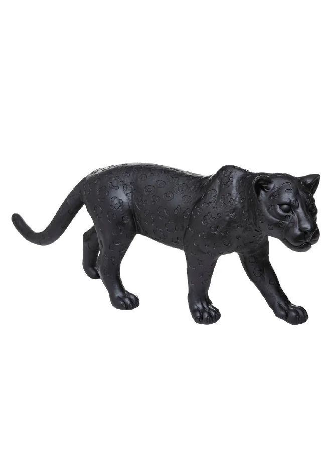 atmosphera Water-Resistant Decorative Mathys Polyresin Leopard Statue Black 28 x 70 x 18 cm 187934