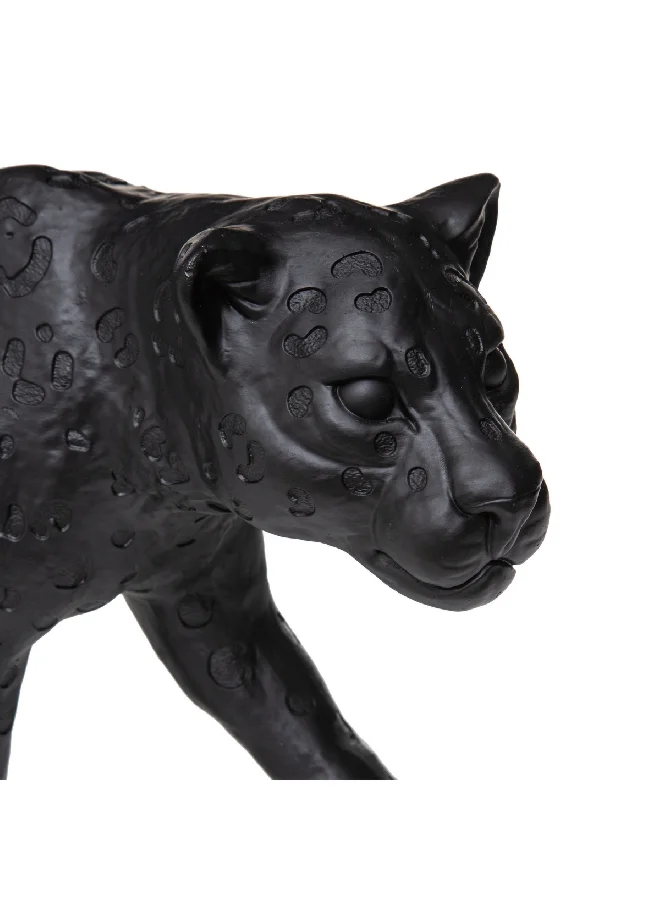 atmosphera Water-Resistant Decorative Mathys Polyresin Leopard Statue Black 28 x 70 x 18 cm 187934