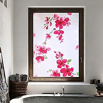 SD ENTERPRISES SD Enterprise 3D Printed Window Privacy Glass Self Adhesive Decorative for BathroomDoor WindowHeat ControlSidelightAnti UV 2 x 16feet Botanical - Image 3