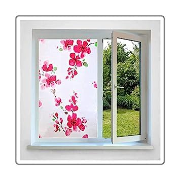 SD ENTERPRISES SD Enterprise 3D Printed Window Privacy Glass Self Adhesive Decorative for BathroomDoor WindowHeat ControlSidelightAnti UV 2 x 16feet Botanical - Image 4