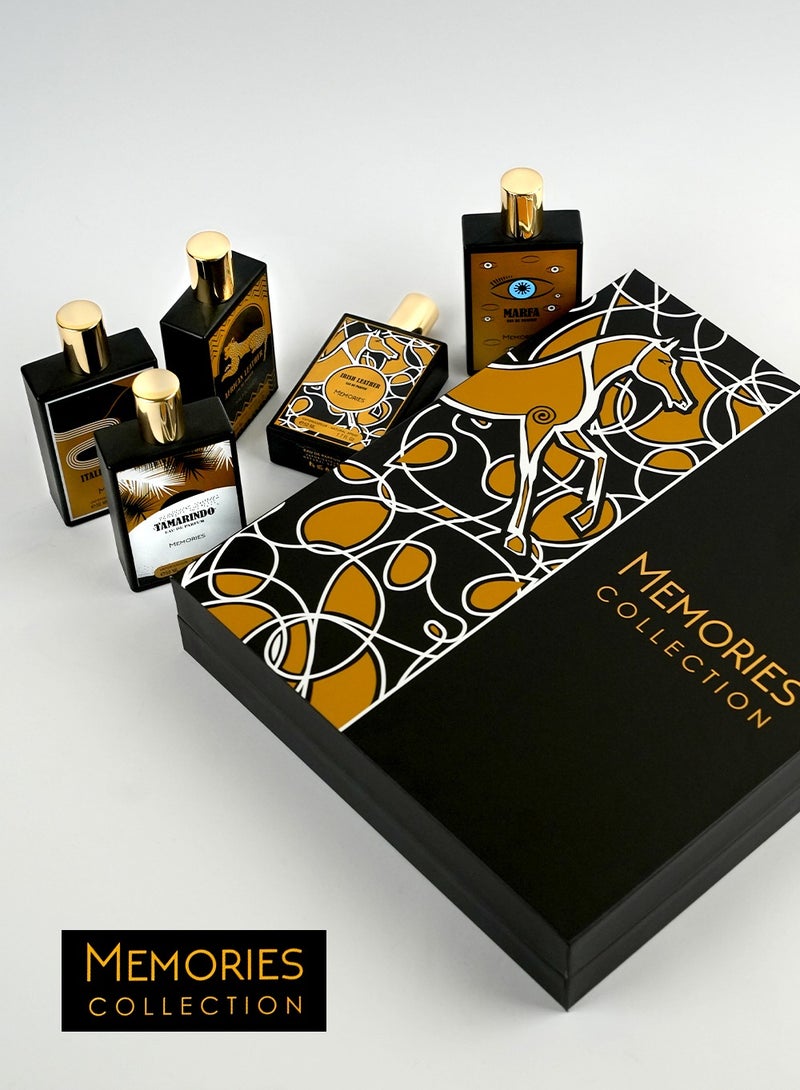 Memories Luxury Perfume Gift Set Collection 5 EDPs | Long Lasting Perfume Formulas with eather, Oud, Vanilla & Tropical Notes | Best Unisex Perfume Gift Set 50ml Each - Image 2