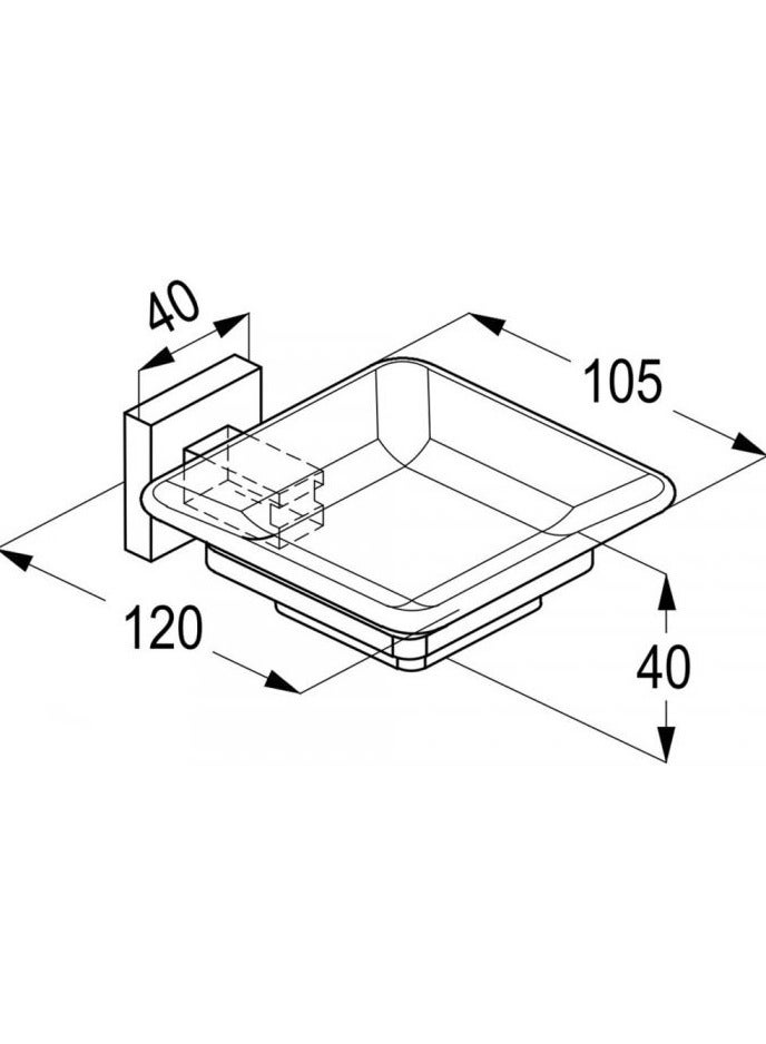 كلودي حامل صابون 12×4 سم-ذهبي - Image 2