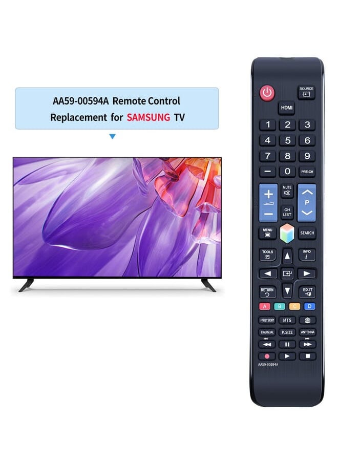HuHa - Aa59-00594A Replacement Remote Control Fit For Samsung 3D Smart Lcd Led Hdtv Tv 50Uh5203 Un46D7000 Un55F7100 Un55D8000 Pn60F5500 Un65F7100 Un46D8000 Un46D7900 - Image 1