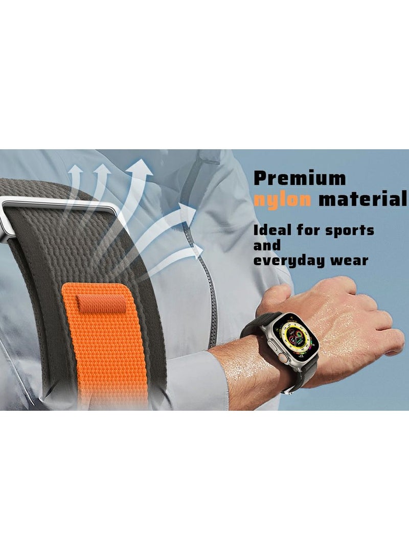 Generic - 3 Pack Trail Loop Compatible With Apple Watch Straps 40mm 44mm 38mm 42mm 41mm 45mm 49mm for Women Men, Nylon Fabric Sport Replacement Band for iWatch Ultra SE Series 9/8/7/6/5/4/3/2/1 (Black, Grey, Dark Grey) - Image 1