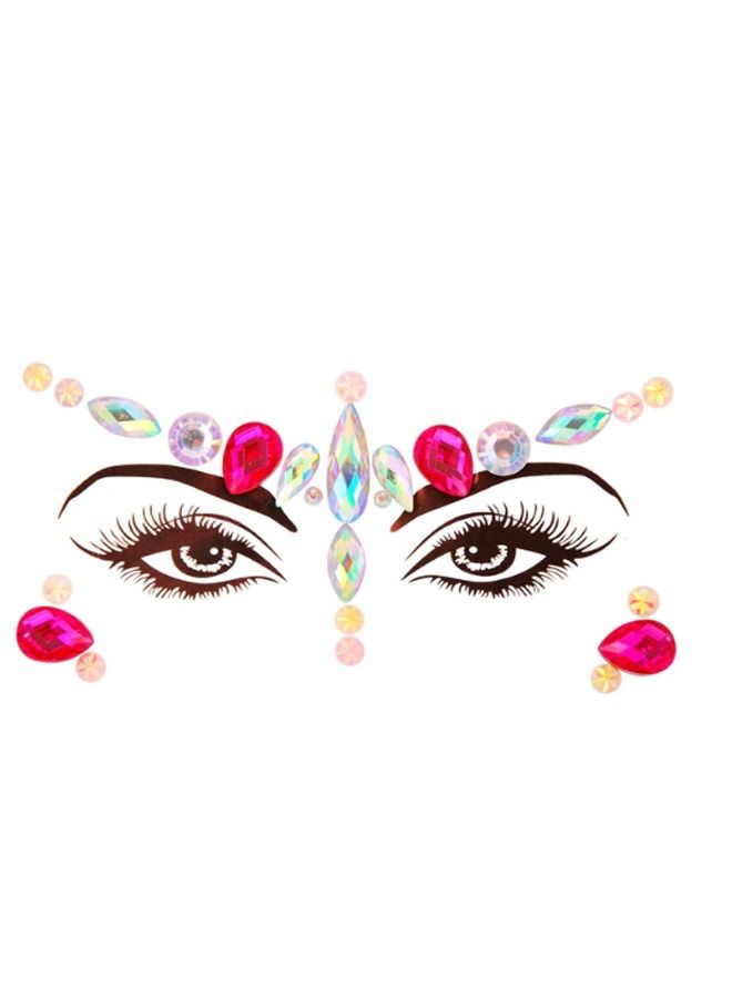 Luminous Mermaid Princess Face Gems Crystal Sticker - Image 1