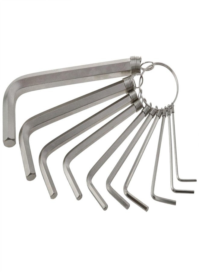 AYLIFU 1Set Allen Wrench Hex Key Set 10 in 1 L Shape Hexagon Head Wrench Wrench Size: 1.5mm, 2mm, 2.5mm, 3mm, 3.5mm, 4mm, 5mm, 6mm, 8mm, 10mm (Silver) - Image 2