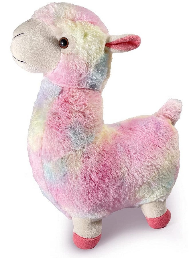 AVSHUB Standing Rainbow Llama Rainbow Fur Multicolor Plush Toy, Safe for Kids, Soft Toy for Girls and Boys, Soft Toys Playing Home Decoration | Size 35 cm | Multicolor - Image 1