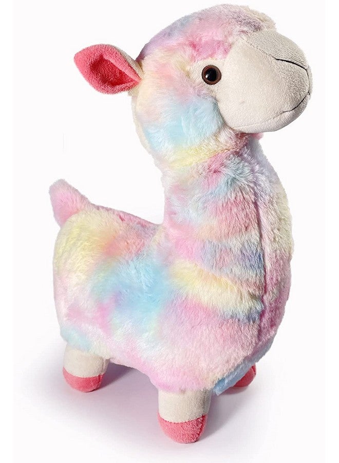 AVSHUB Standing Rainbow Llama Rainbow Fur Multicolor Plush Toy, Safe for Kids, Soft Toy for Girls and Boys, Soft Toys Playing Home Decoration | Size 35 cm | Multicolor - Image 2