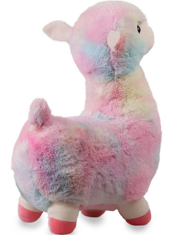 AVSHUB Standing Rainbow Llama Rainbow Fur Multicolor Plush Toy, Safe for Kids, Soft Toy for Girls and Boys, Soft Toys Playing Home Decoration | Size 35 cm | Multicolor - Image 4