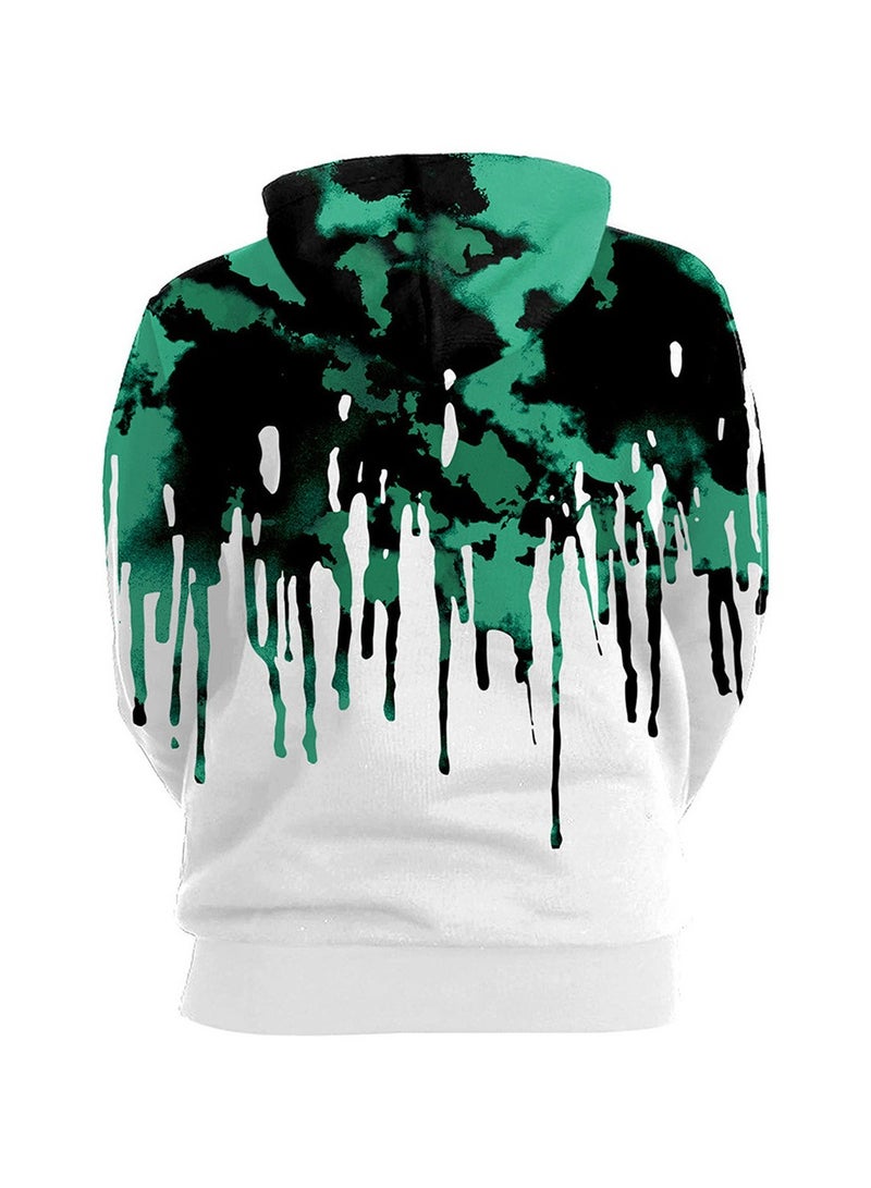 Loquat Skull Head Loose Fit Digital Printed Hoodie - Image 2