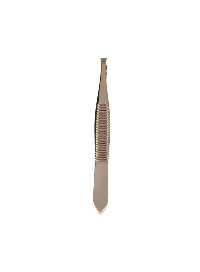 FOLELLO Slant Tip Tweezer Plucker for Eyebrows, Upper Lips & Small hairs (Golden), Precision Tweezers for Home and Professional Use, Unisex Hair Plucker, Tweezers for Women Facial Hair - Image 4
