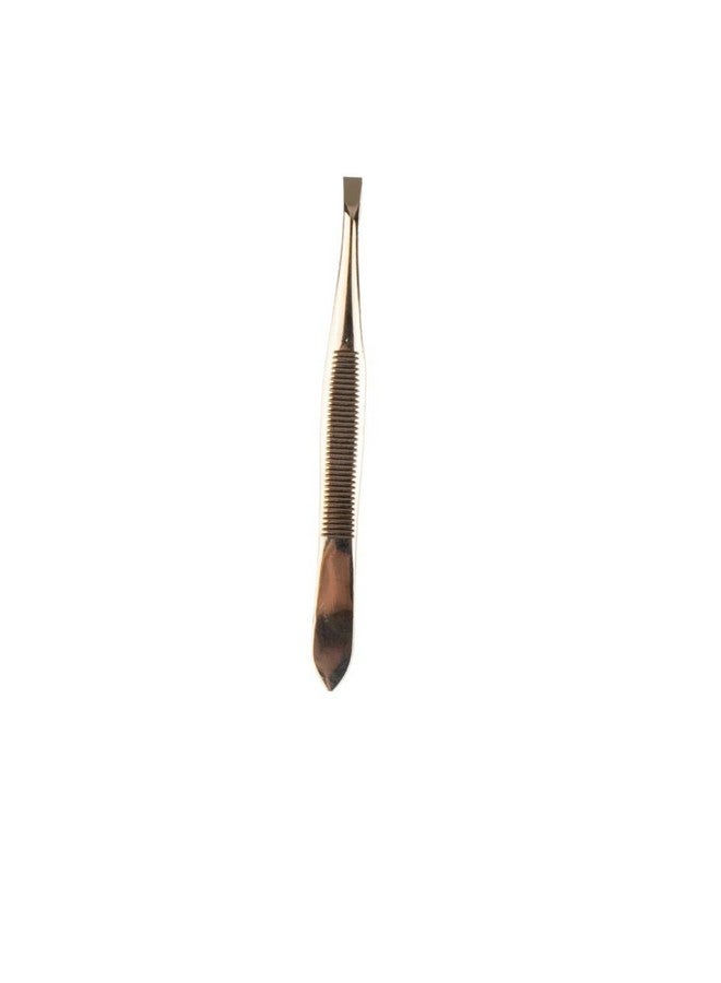 FOLELLO Slant Tip Tweezer Plucker for Eyebrows, Upper Lips & Small hairs (Golden), Precision Tweezers for Home and Professional Use, Unisex Hair Plucker, Tweezers for Women Facial Hair - Image 3