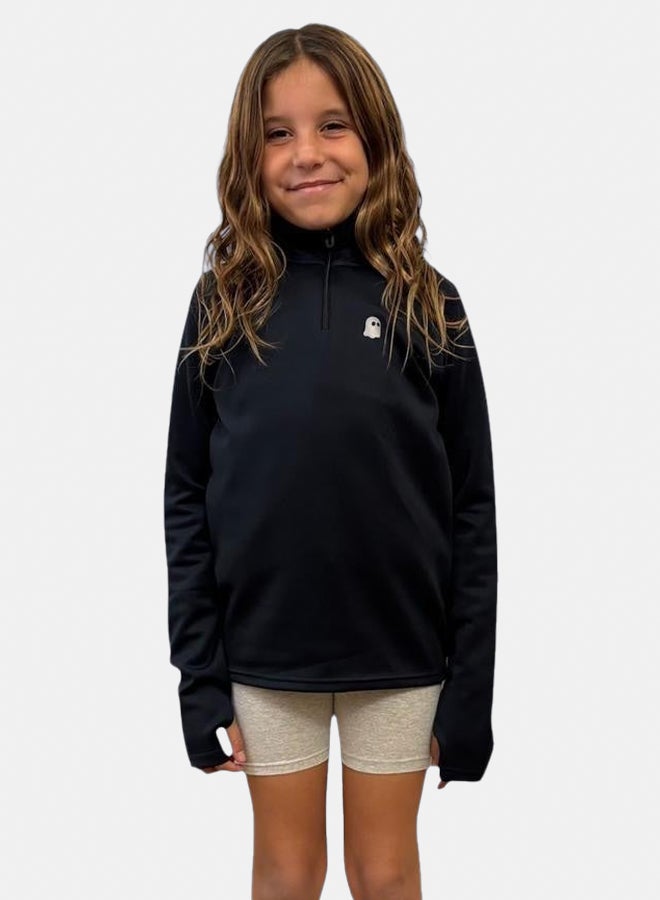 Ghost Unisex 1/4 Zip Top - Navy - Image 1