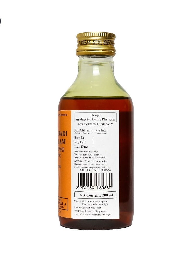 Kottakkal ayurveda Nalpamaradi Keratailam 200ml - Image 3