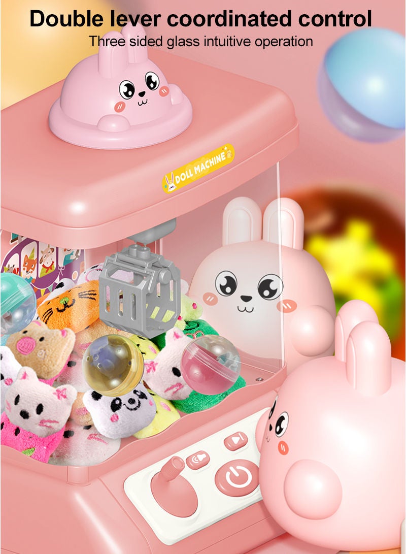 Sharpdo Doll Machine for Kids, DIY Mini Claw Electronic Machine with Music, Light and Grabber for Home Parties, Boys and Girls Fun and Cool Toys Galore Gift (Pink) - Image 5