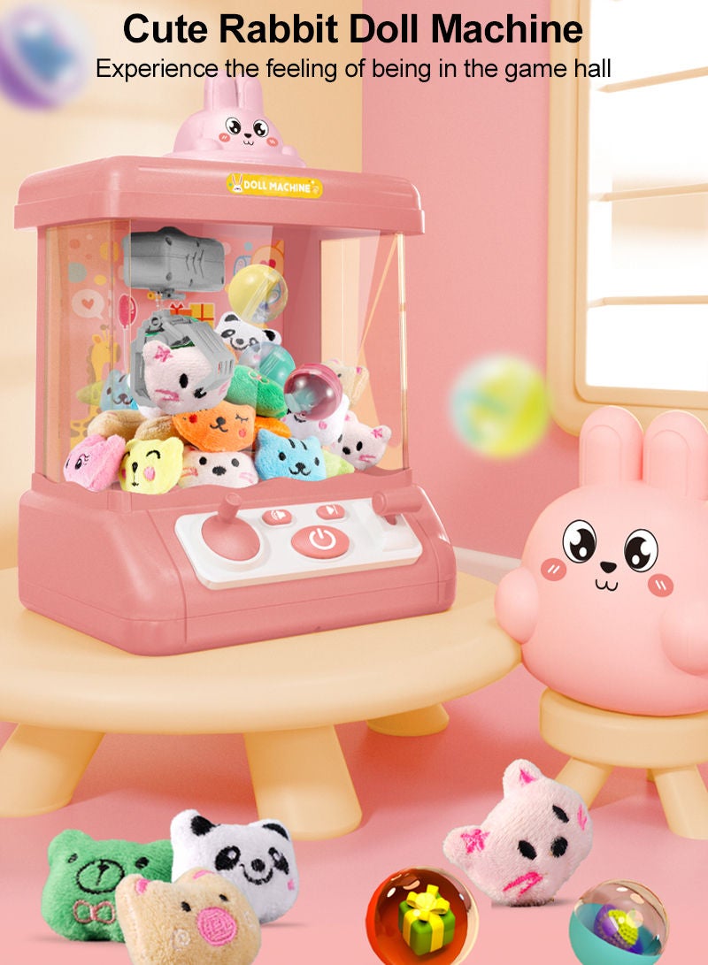 Sharpdo Doll Machine for Kids, DIY Mini Claw Electronic Machine with Music, Light and Grabber for Home Parties, Boys and Girls Fun and Cool Toys Galore Gift (Pink) - Image 2