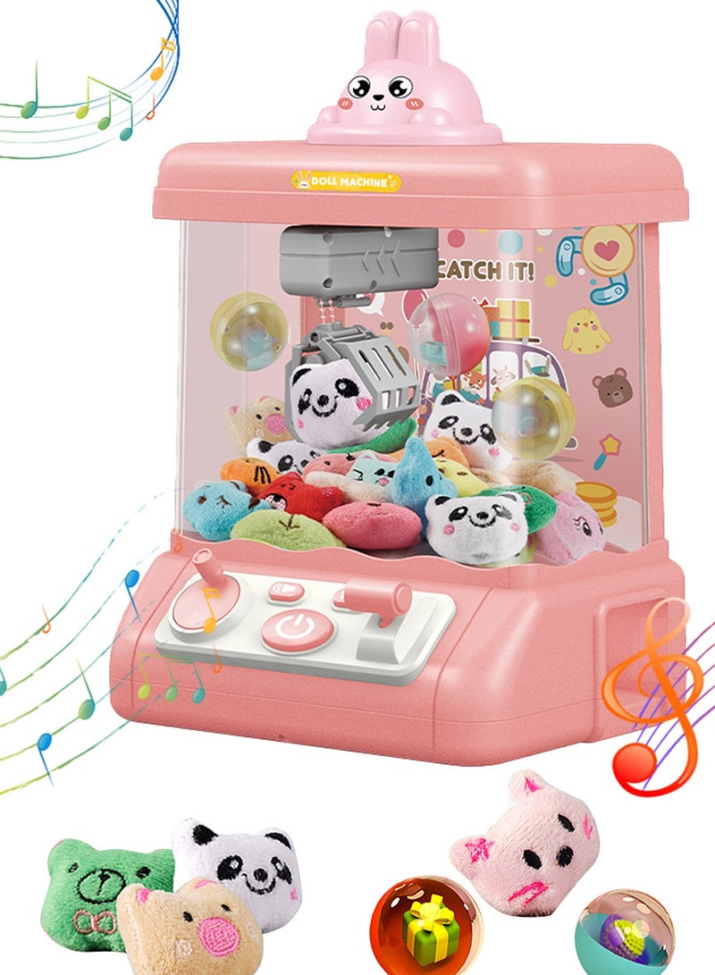 Sharpdo Doll Machine for Kids, DIY Mini Claw Electronic Machine with Music, Light and Grabber for Home Parties, Boys and Girls Fun and Cool Toys Galore Gift (Pink) - Image 1