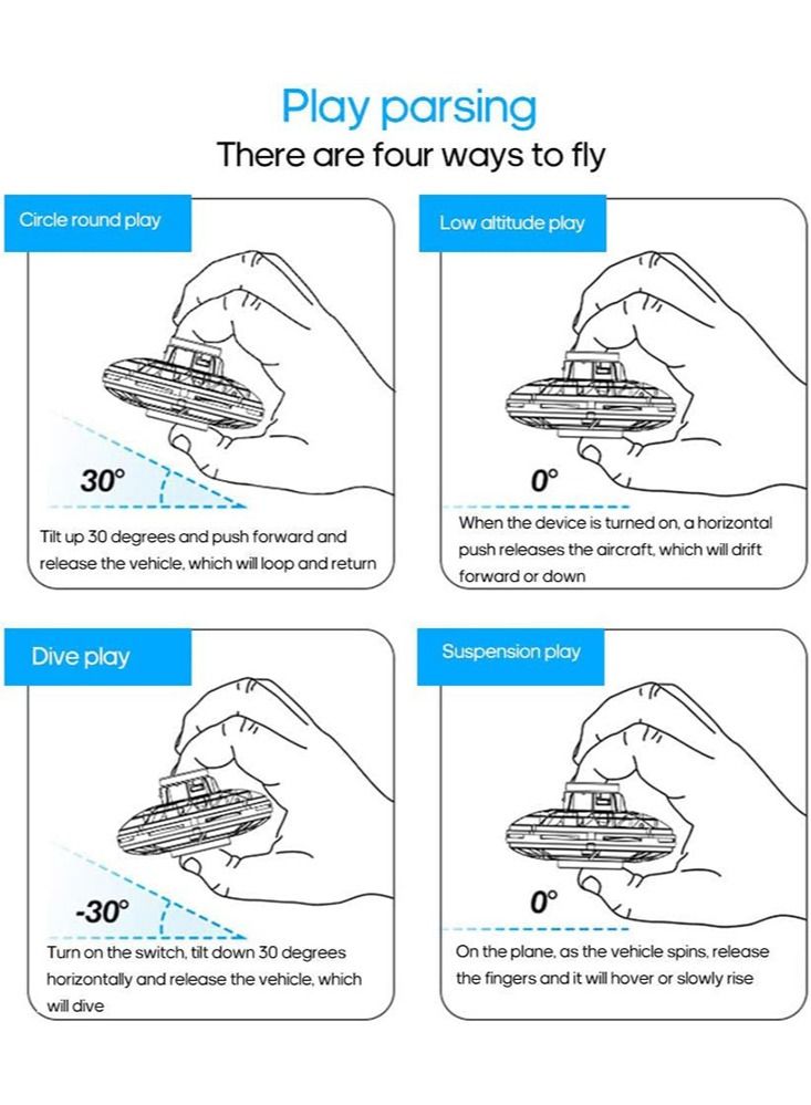 Perfii Mini Flying Ball Toys Hand Induction Controlled Flying Space Orb Ball Spinner with 360 Rotating LED Flying Boomerang Balls Perfect Birthday Gift for Kids and Adults - Image 3