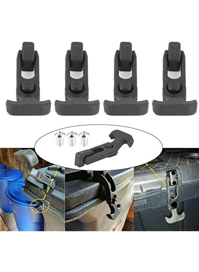 4Pcs Black T Handle Draw Latch With Screw Kit Toolbox Lock Hasp For Motorhome Trailer Cooler - Image 5