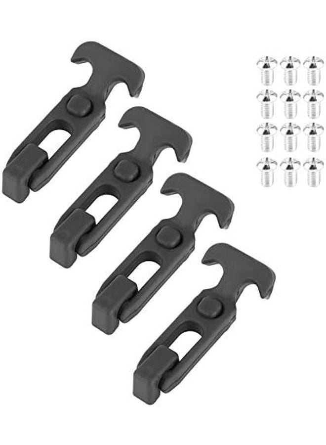 4Pcs Black T Handle Draw Latch With Screw Kit Toolbox Lock Hasp For Motorhome Trailer Cooler - Image 2