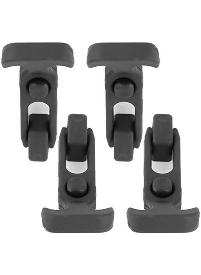 4Pcs Black T Handle Draw Latch With Screw Kit Toolbox Lock Hasp For Motorhome Trailer Cooler - Image 3